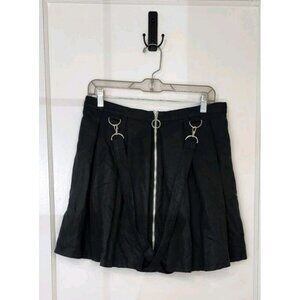 Hot Topic Pleated Black Skirt With Suspenders Size XL NWT Goth Emo